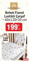 COTTON COLLECTİON BEBEK FLANEL LASTİKLİ ÇARŞAF fiyat ve kampanya bilgisi